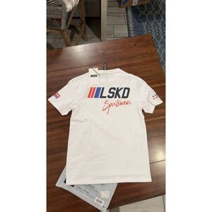 LSKD Redline FLXCotton Tee Oversize White Navy 2XS‎ USST00835 Unisex NWT NEW